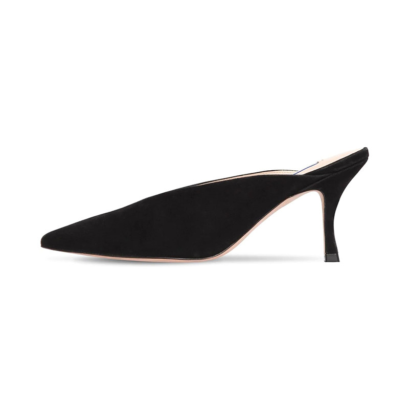 lulah夏季sw穆勒鞋黑色高跟鞋女士时尚weitzmanstuart