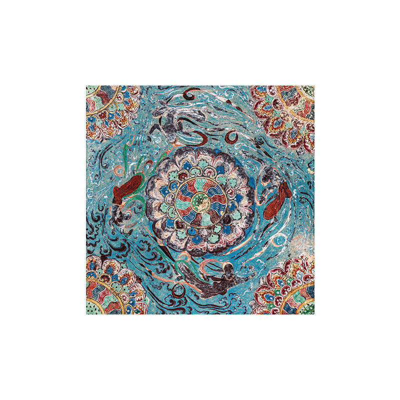 敦煌研究院莲花飞天复制装饰画博物馆文创礼品书房创意礼盒