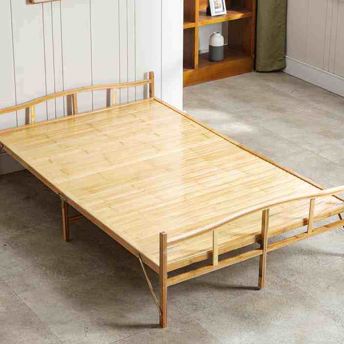 凉床折叠多功能竹板木质双人结实耐用加固高端折叠床