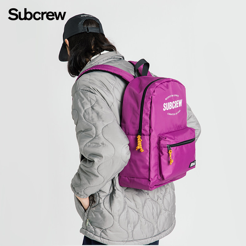 subcrew潮流双肩包男女学生书包日常休闲背包2022新款14存电脑包