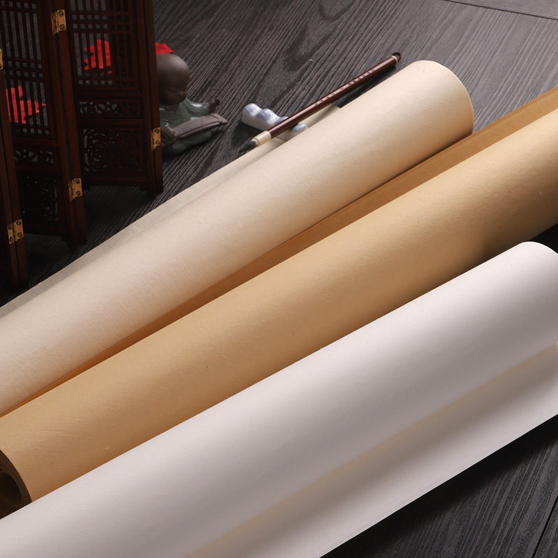 宣纸安徽工笔画檀皮专用国展创作国画八尺云母宣纸