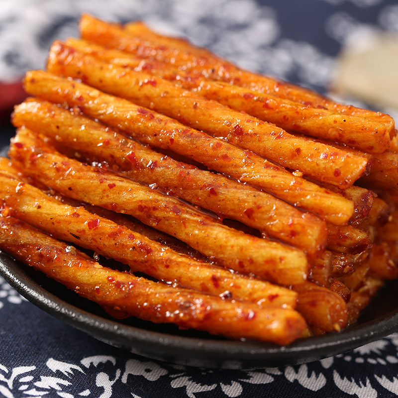 z湖南玉峰麻辣王子辣条素牛筋 8090后童年怀旧五毛钱小时候的面筋