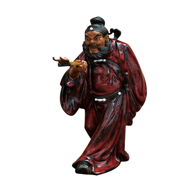 石湾陶瓷引福归堂钟馗彩釉摆件招财开业新房装饰摆件