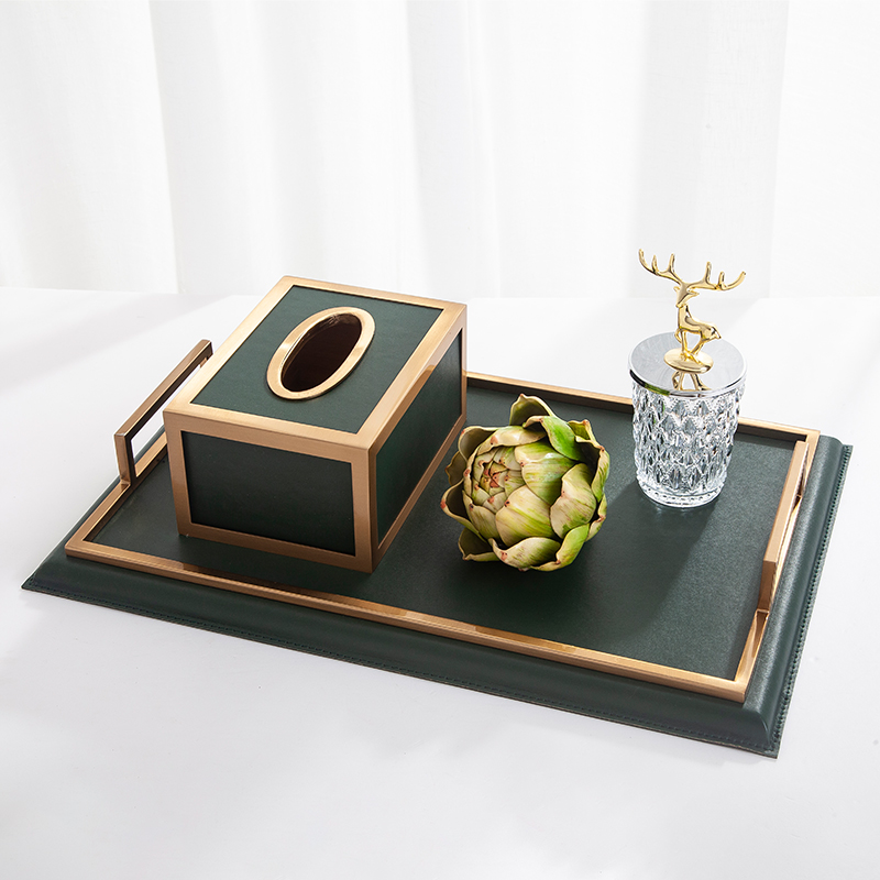 新中式样板房收纳茶几客厅装饰品售楼处房间样板酒店摆件