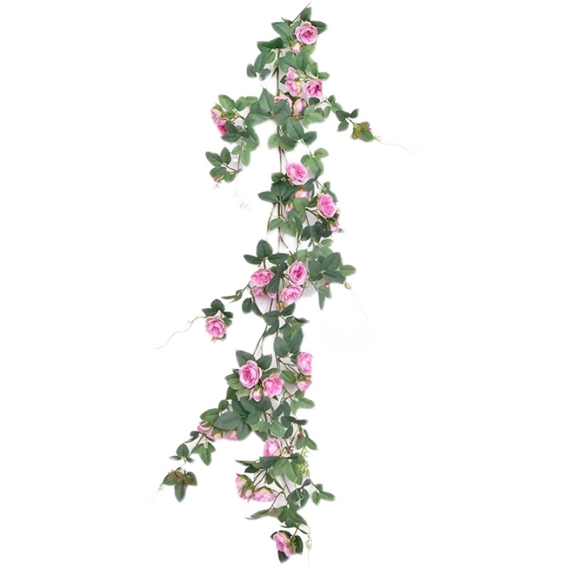 39头仿真蔷薇缠绕玫瑰藤蔓花藤假花墙面垂吊仿真花