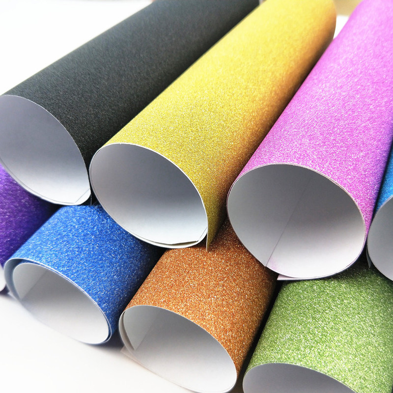 a4卡纸金葱贴纸儿童diy手工材料背胶金粉贴纸