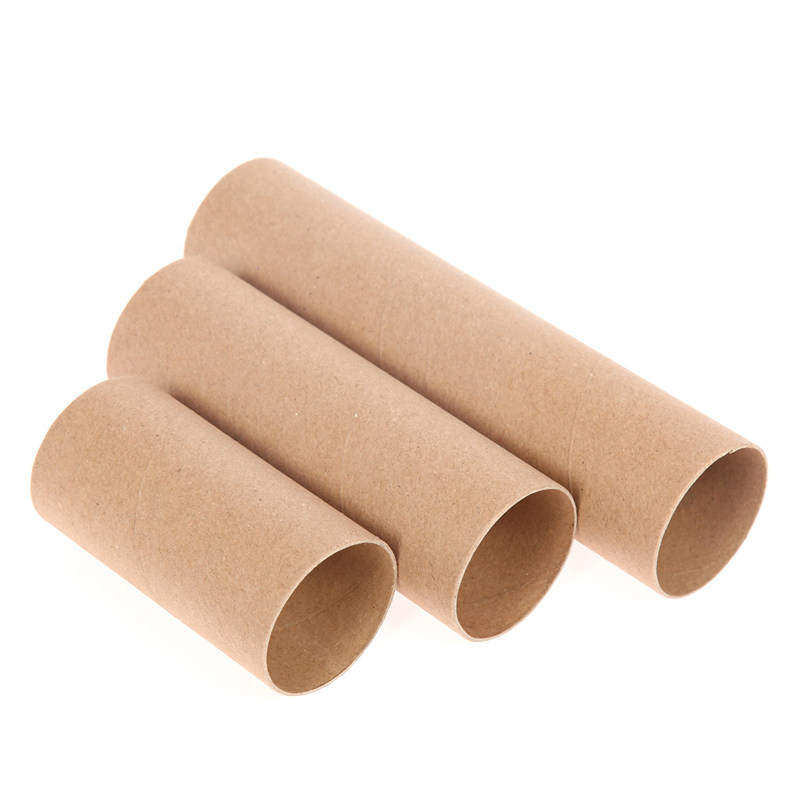 纸筒卷筒纸芯手工创意diy幼儿园儿童原木木色白模填色
