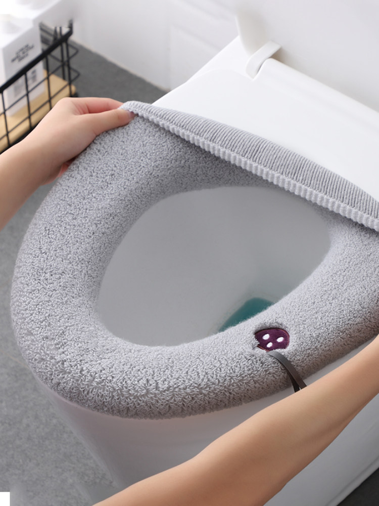 加大马桶垫特大号超大秋冬季加厚毛绒u型保暖通用坐便套家用圈垫