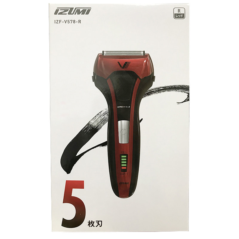 5刀头充电刮胡刀 v578 日本进口izumi泉精器剃须刀男士 r往复式 izf
