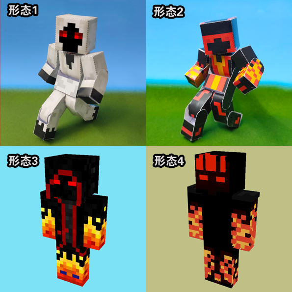 千纸我的世界世界史史蒂夫可动苦力实体立体手工动漫游戏纸模