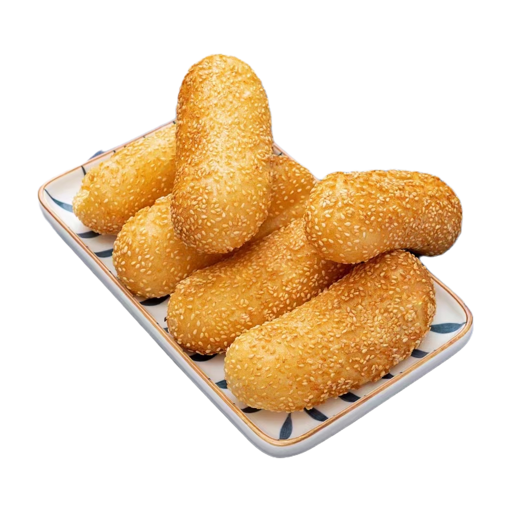 芝麻早餐空心320个豆沙馅麻圆麻团速冻面点油炸包点