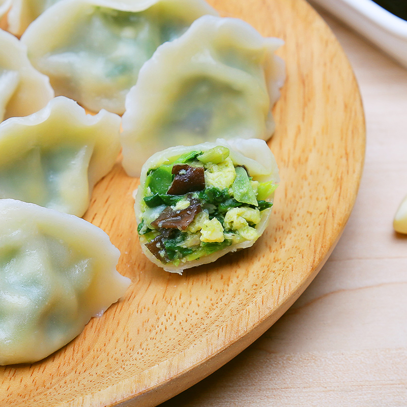 水饺三全素水速冻饺子韭菜鸡蛋香菇青菜白菜水饺