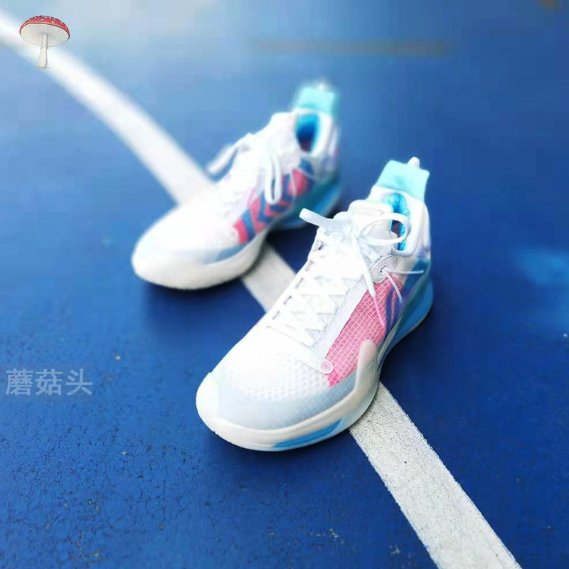 篮球球鞋李宁闪击冰淇淋低帮透气减震耐磨运动篮球鞋