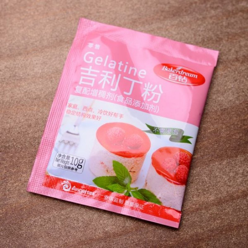 百钻明胶布丁果冻diy胶片鱼胶10g食用吉利吉利丁片