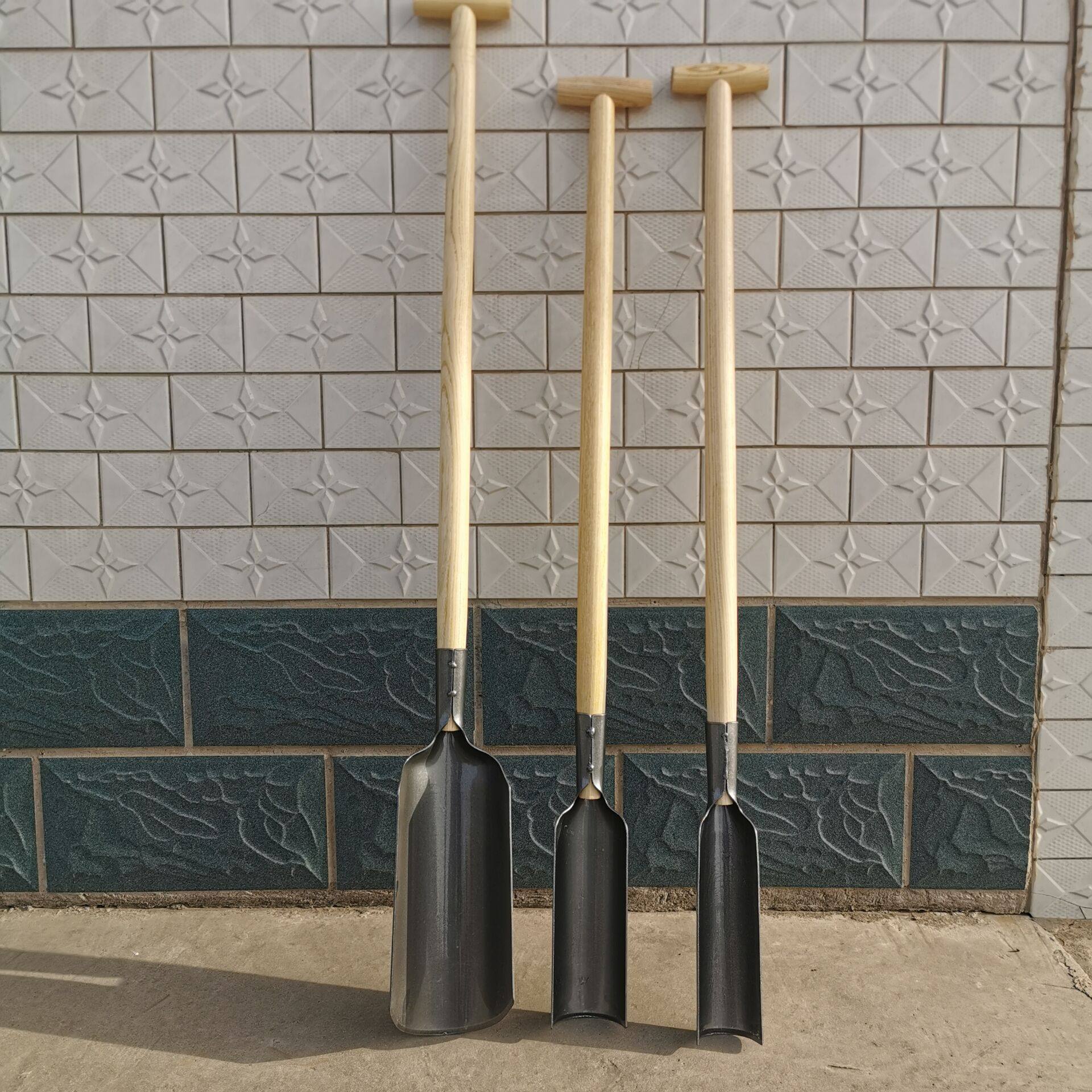 钢马加厚洛阳锰钢挖坑取土打洞神器探测考古铲子