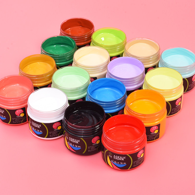 纺织染料画画diy手绘白色金色黑色防水100ml炳稀流体画鞋子涂鸦材料