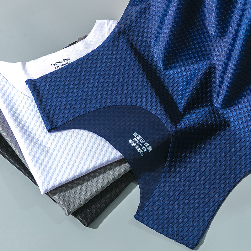 2件装冰丝无痕背心男夏运动速干打底汗衫修身无袖坎肩网格子t恤男