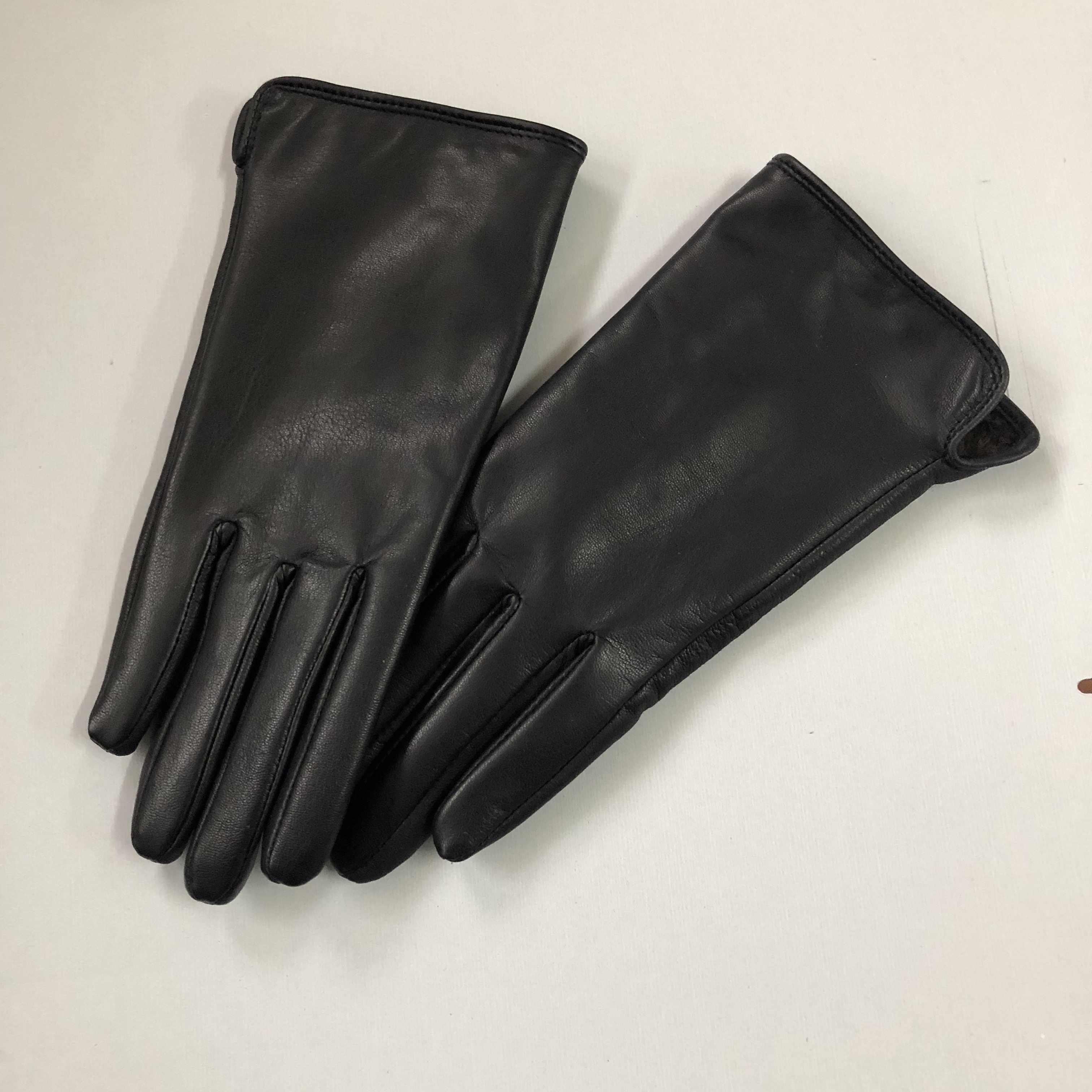 多色进口山羊皮手套小羊皮女士加绒保暖秋冬真皮手套黑薄款开车