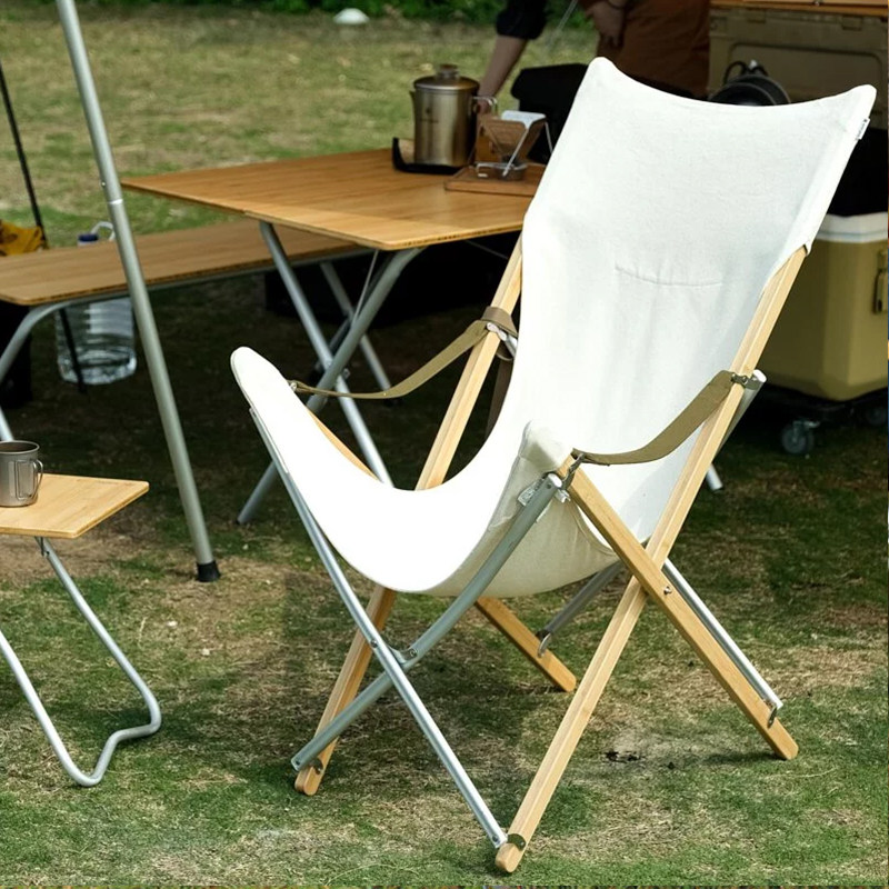 折叠snowpeak雪峰户外露营椅子便携take竹材户外椅子凳子