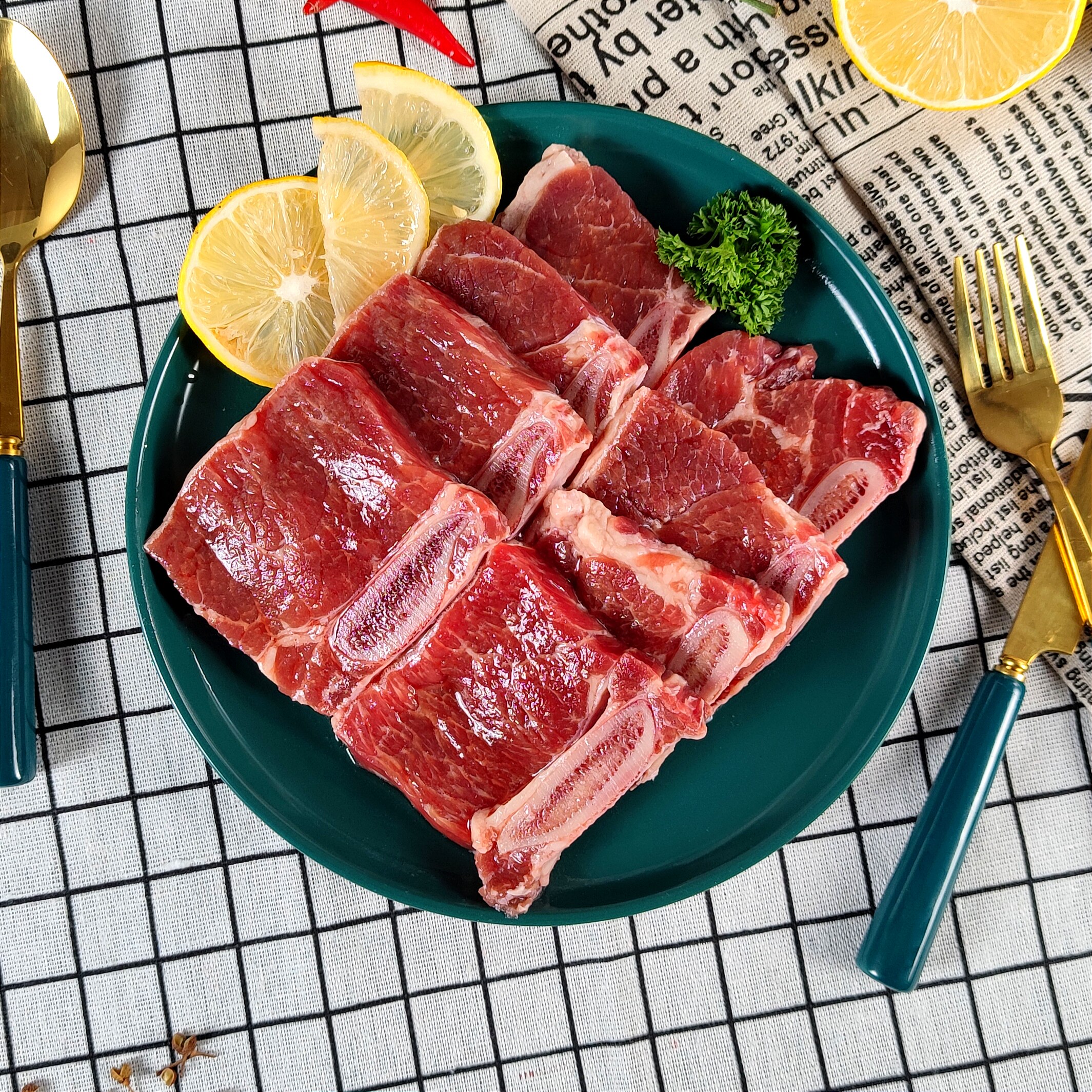 牛仔骨原新鲜冷冻带骨牛排牛肋排牛小排预制年夜饭生牛肉