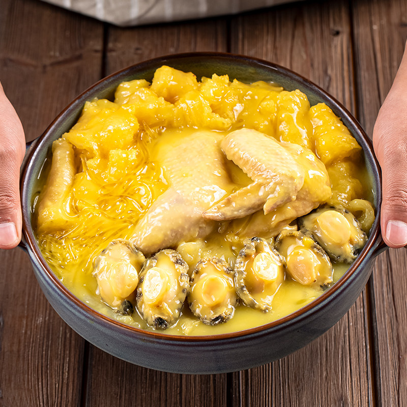 半成品金汤鲍鱼鱼花胶鸡加热即食冷冻滋补正宗花胶
