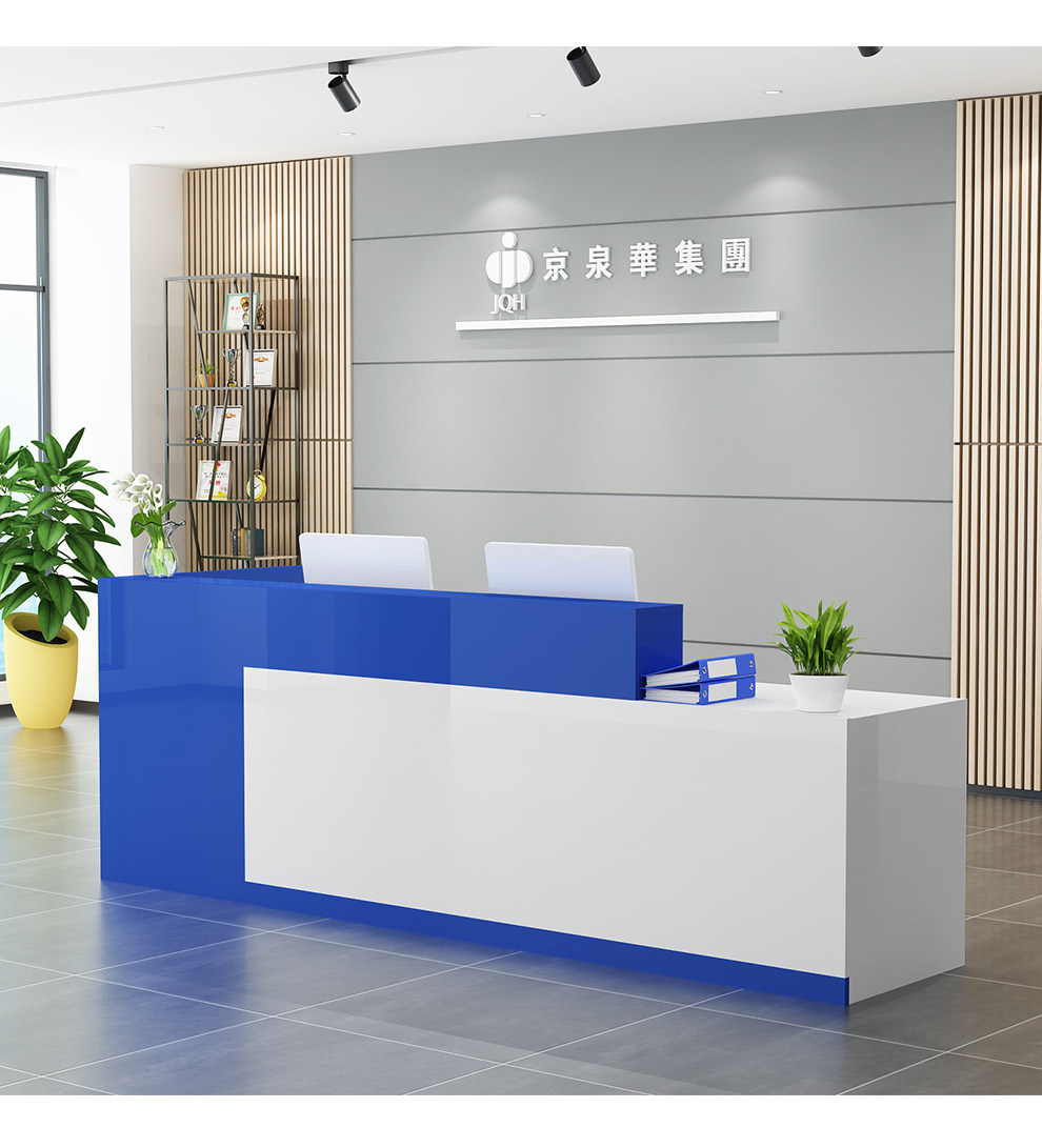 前台收银台接待台转角前台烤漆前台吧台办公桌小前台转角收银台