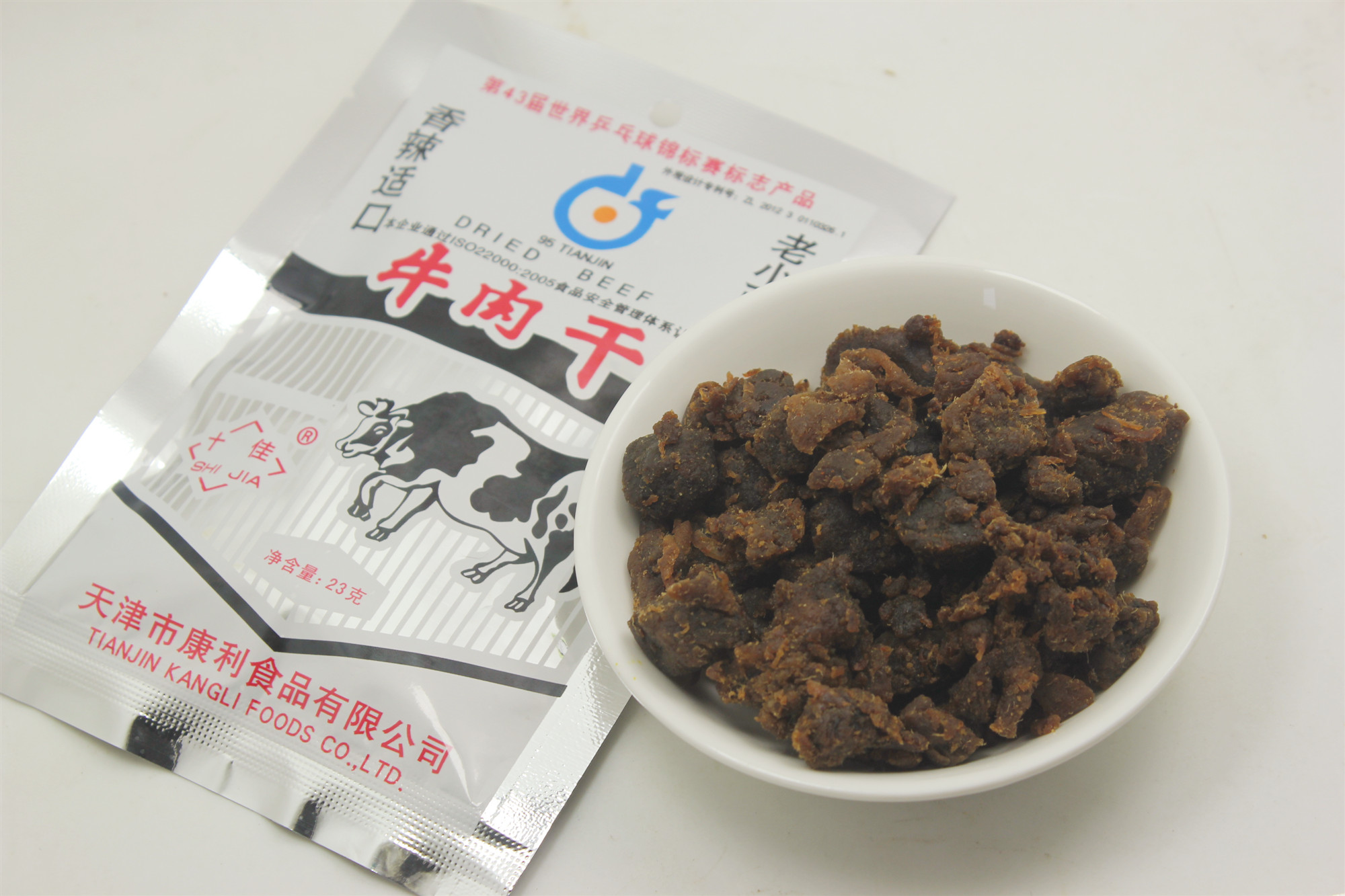 牛肉干牛肉特产小吃肉块纯牛23g十佳天津老天牛肉类