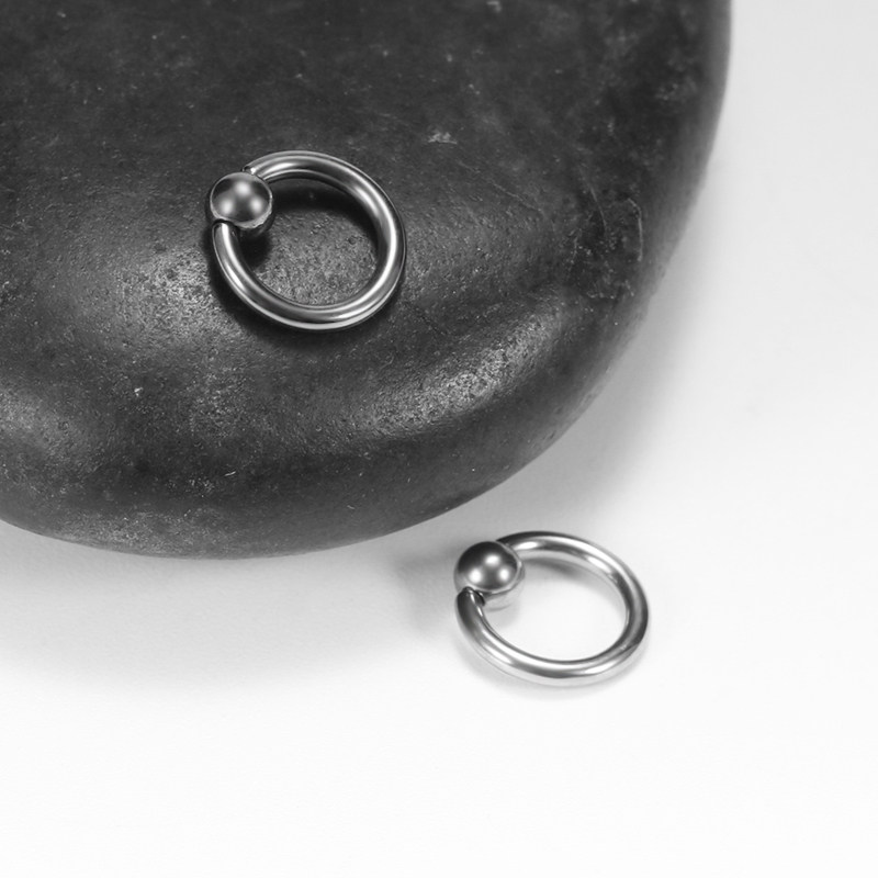 g23纯钛材质卡球环耳环朋克穿刺饰品唇环鼻环耳钉