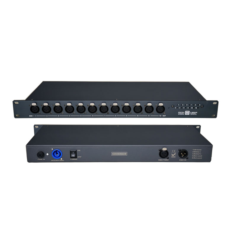 dmx512灯光放大器1u一进4出6出二进8出四进舞台灯光