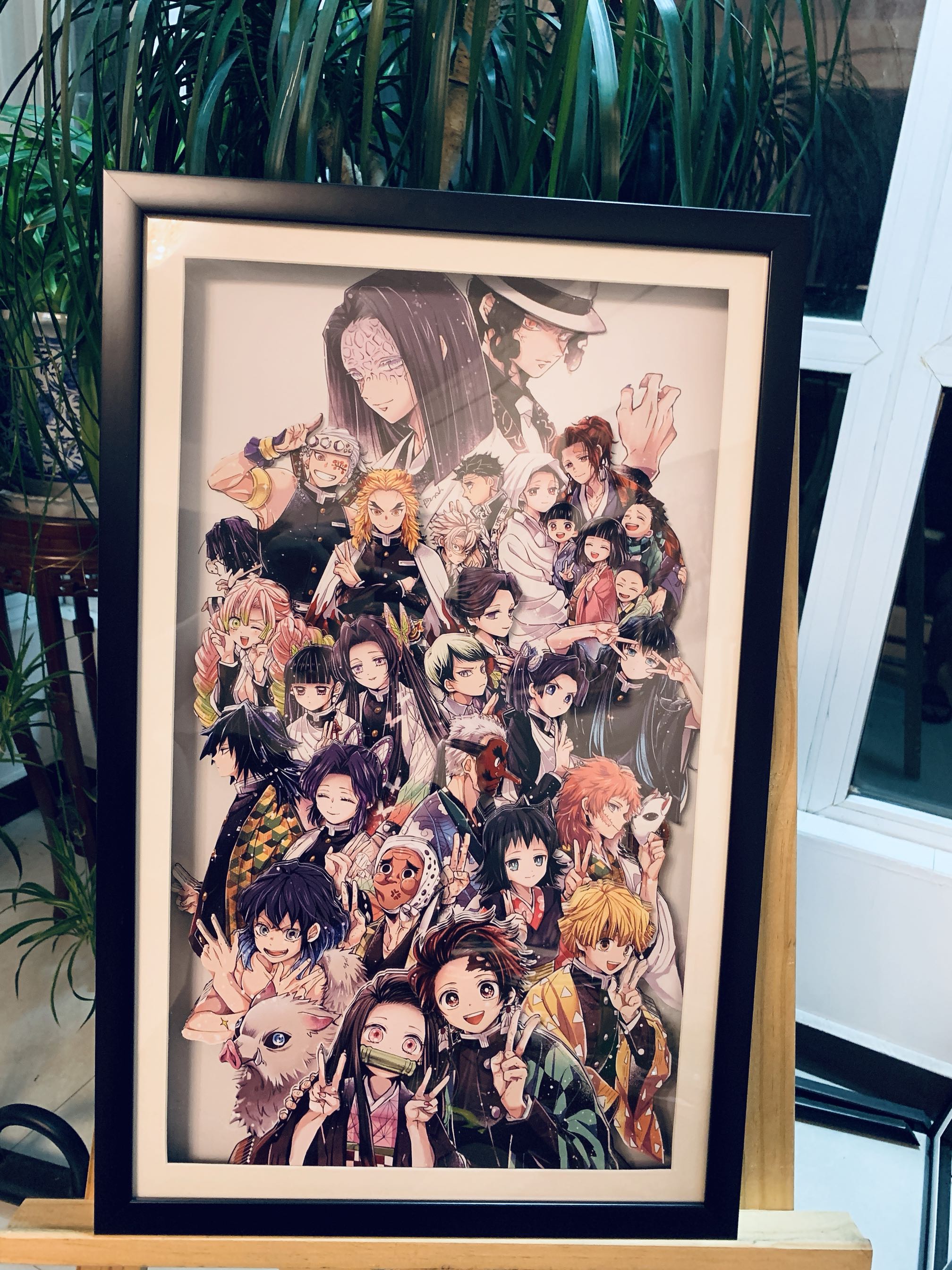 鬼灭之刃全家福挂画立体画3d壁画包邮包邮包限时沙画