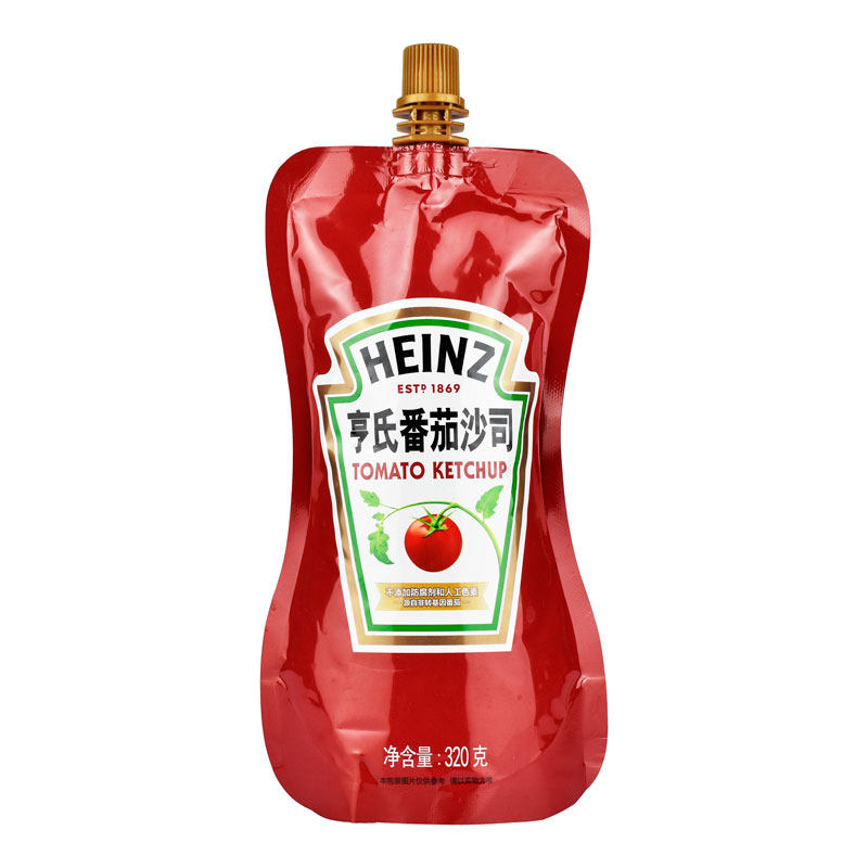 寿司亨氏番茄酱番茄沙司320g3袋蕃茄挤压材料番茄酱