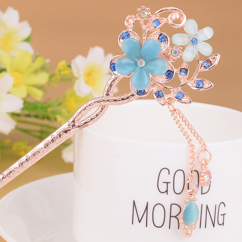 步摇古典新娘日常小女孩汉服发饰结婚复古步瑶发饰