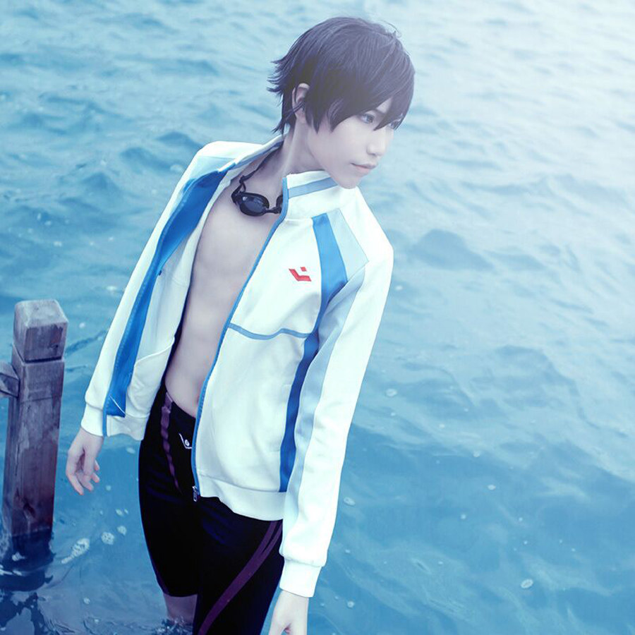 free男子游泳部岩鸢中学游泳外套动漫cosplay男装cosplay男装