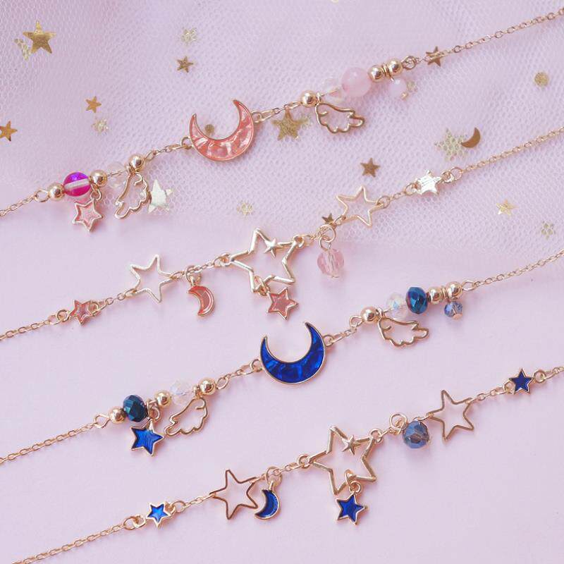 手链星月闰蜜闺蜜四人三人学生便宜一对可爱手链