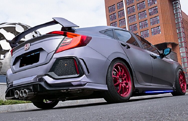 适用10代思域typer高尾翼honda civic思域尾翼定风翼 思域百叶窗