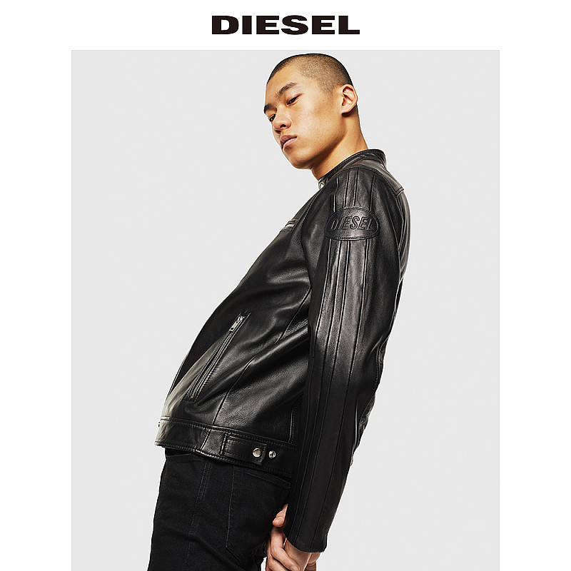 diesel经典男士休闲修身潮流机车皮衣皮衣