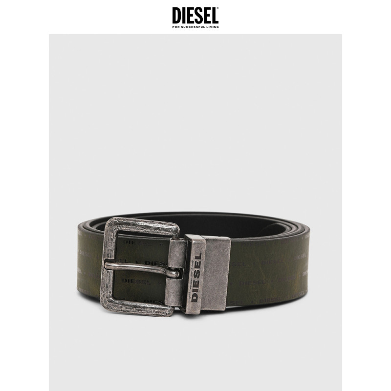 休闲diesel经典男士黑色休闲裤裤腰带皮带简约针扣腰带