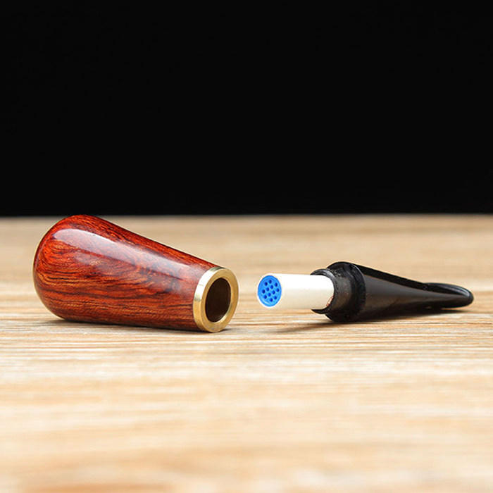 雪茄花梨木雪9mm滤芯过滤嘴可循循环使用咬嘴烟嘴