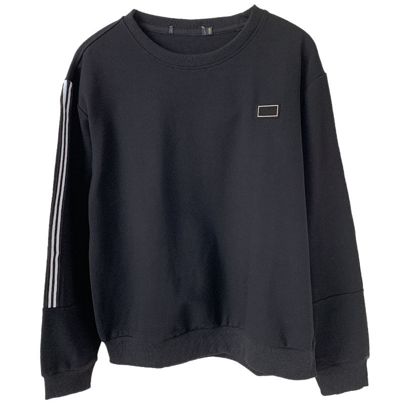 针织拼接圆领收口螺纹夏季设计袖口织带罗马布卫衣