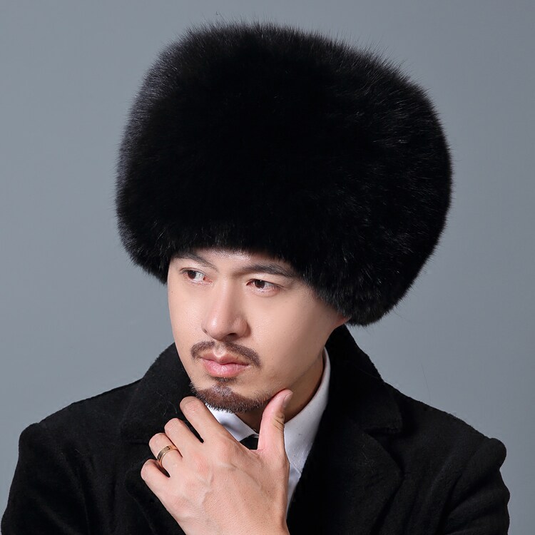 狐狸帽子秋冬皮草皮帽裘皮保暖男款蒙古毛蒙古帽子