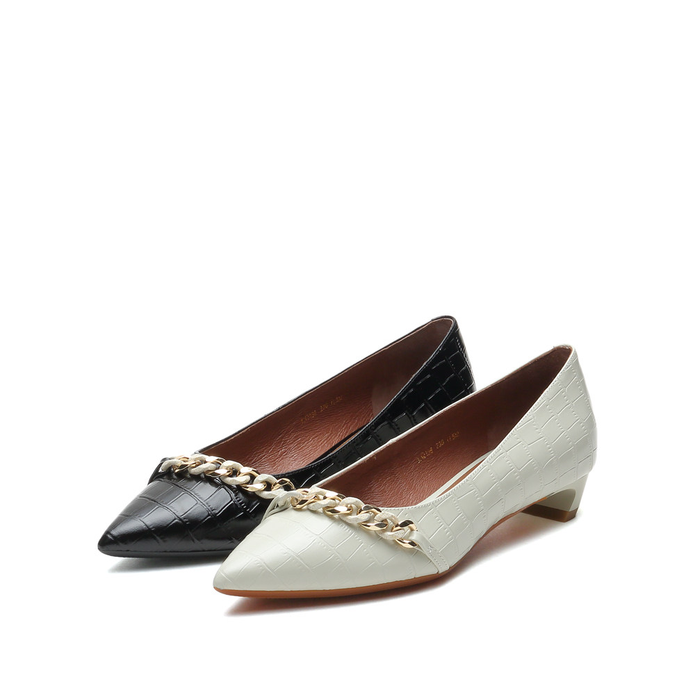 millie妙丽2021商场同款牛皮时尚通勤低跟女单单鞋