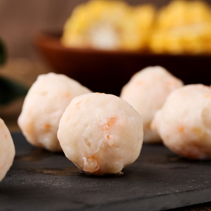 虾丸丸子虾球250g14粒海鲜虾肉鱼丸深海新虾丸虾类制品