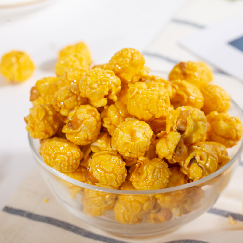 魔球形爆米花 杯装休闲零食膨化食品奶油焦糖味奶茶店超市便利店