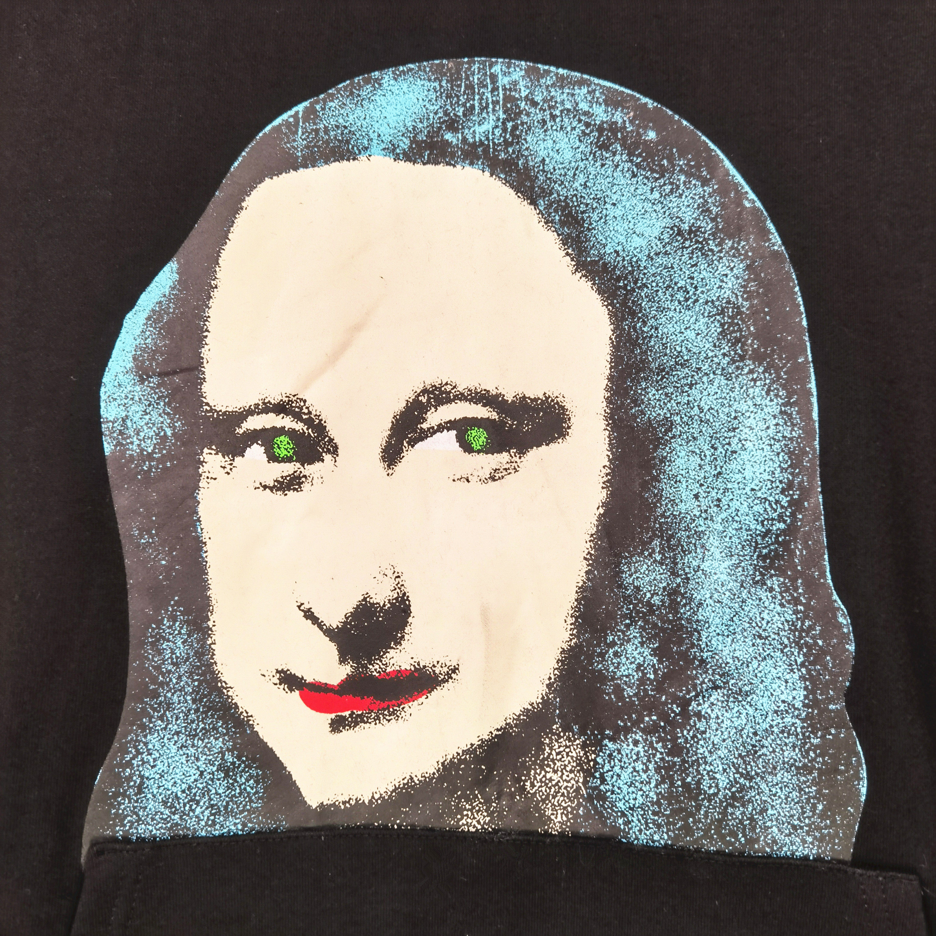 ow欧美潮流off-20新款蒙娜丽莎画像印花连帽卫衣男女同卫衣