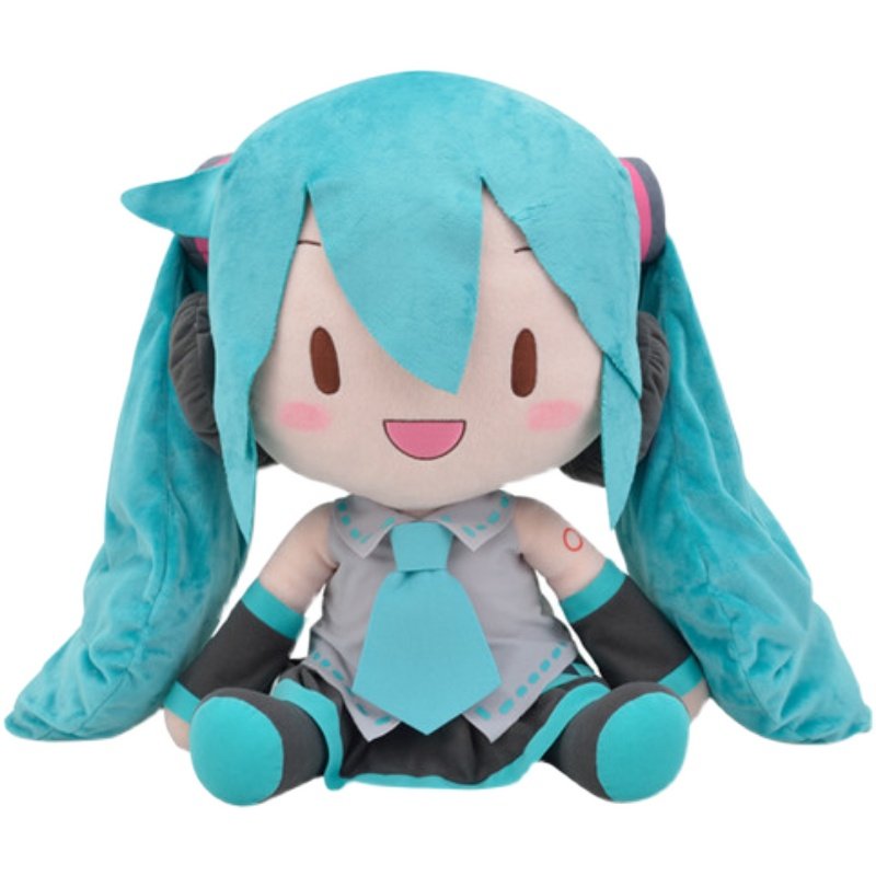 正版现货sega公式初音未来miku50cm毛绒fufu玩偶动漫毛绒