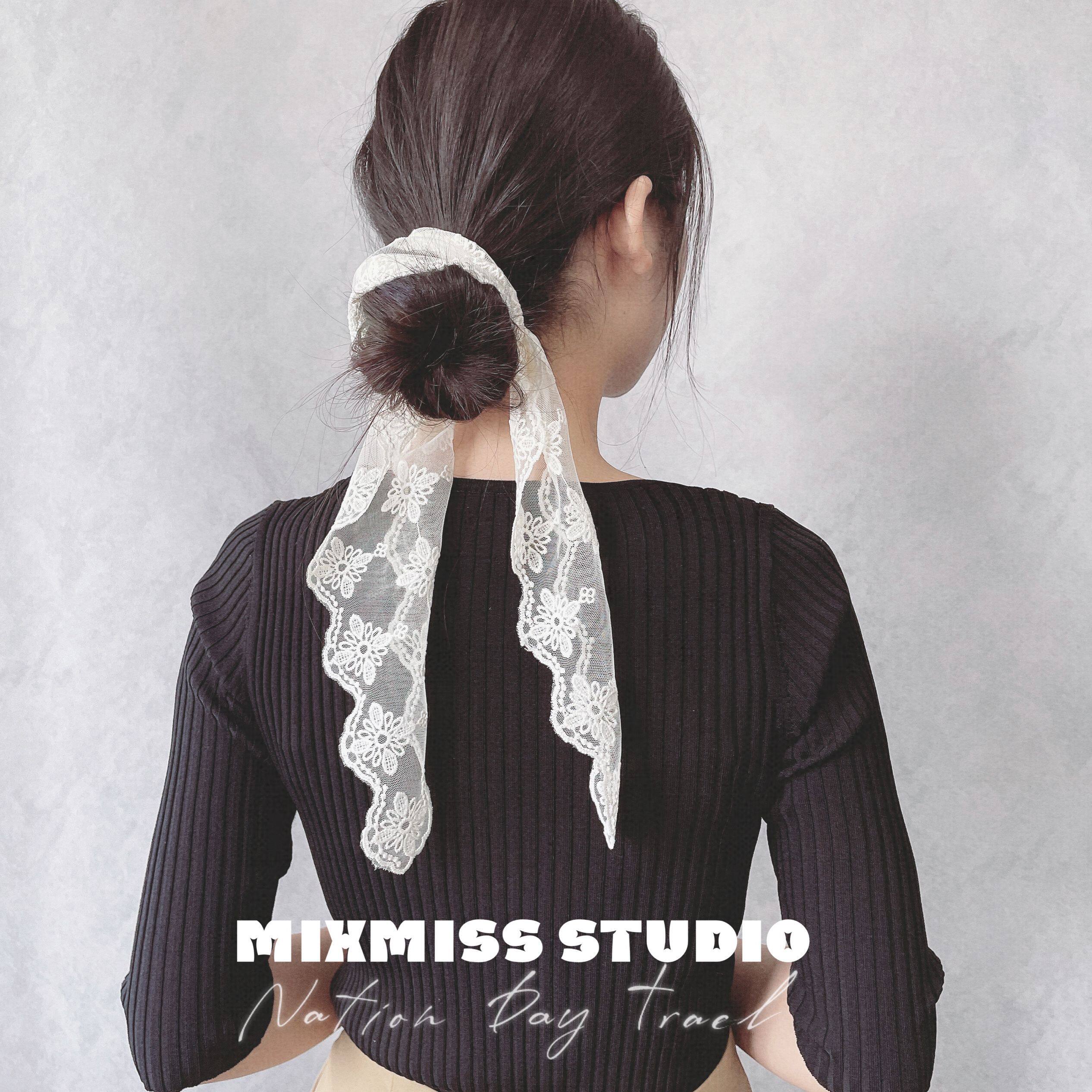 ins博主小姐姐姐韩国东大门蕾丝三角丝巾领巾围巾