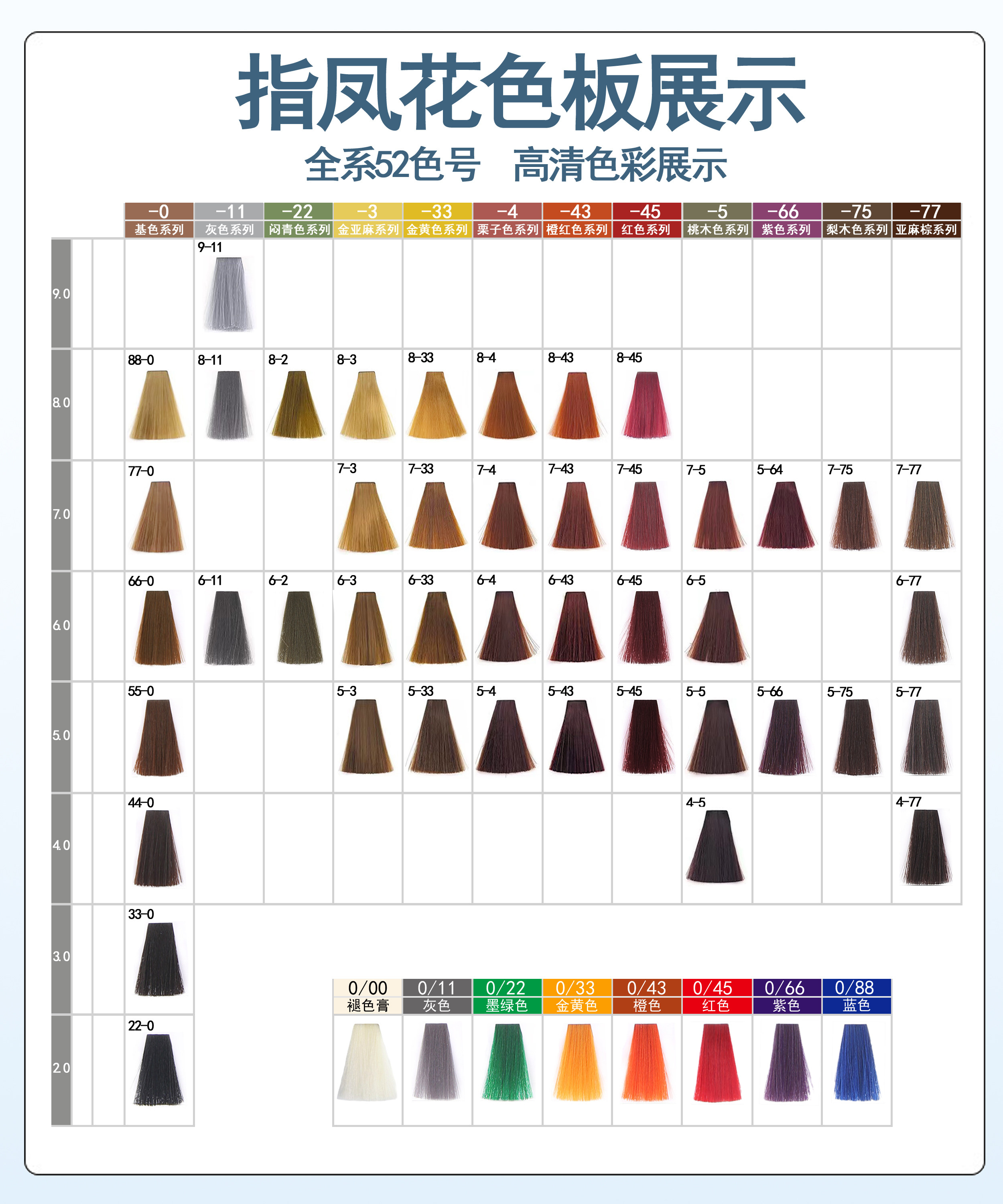 单支染膏潮色理发店染发美发指凤花单只冷色发廊凡型彩染