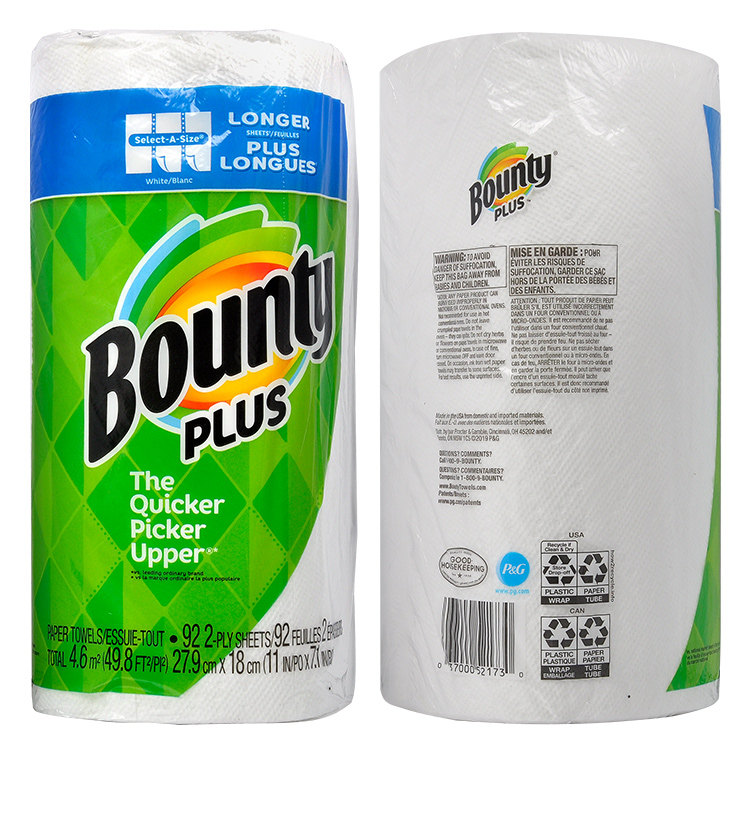 现货宝洁厨房纸巾进口帮庭bounty921卷美国油纸厨房纸巾