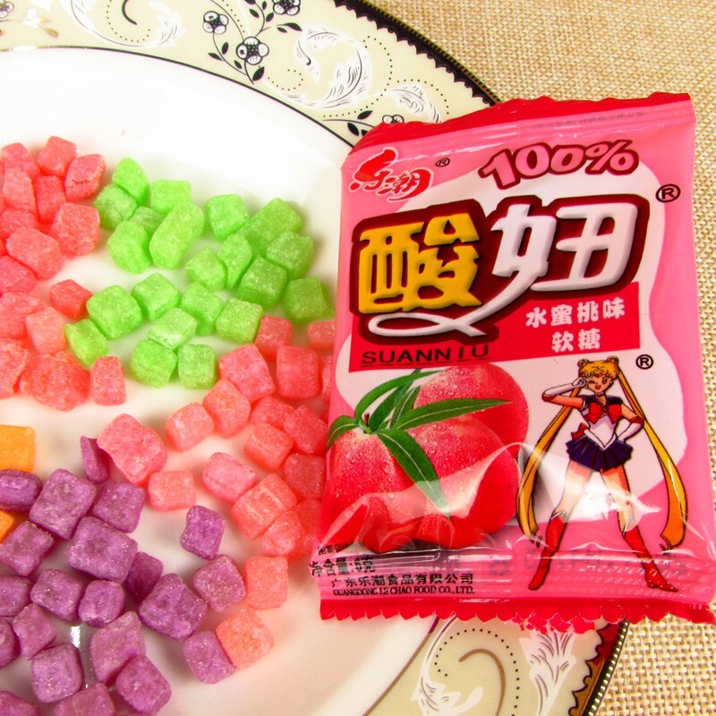 酸妞儿时果味合水混合小时候软糖零食怀旧老式糖果