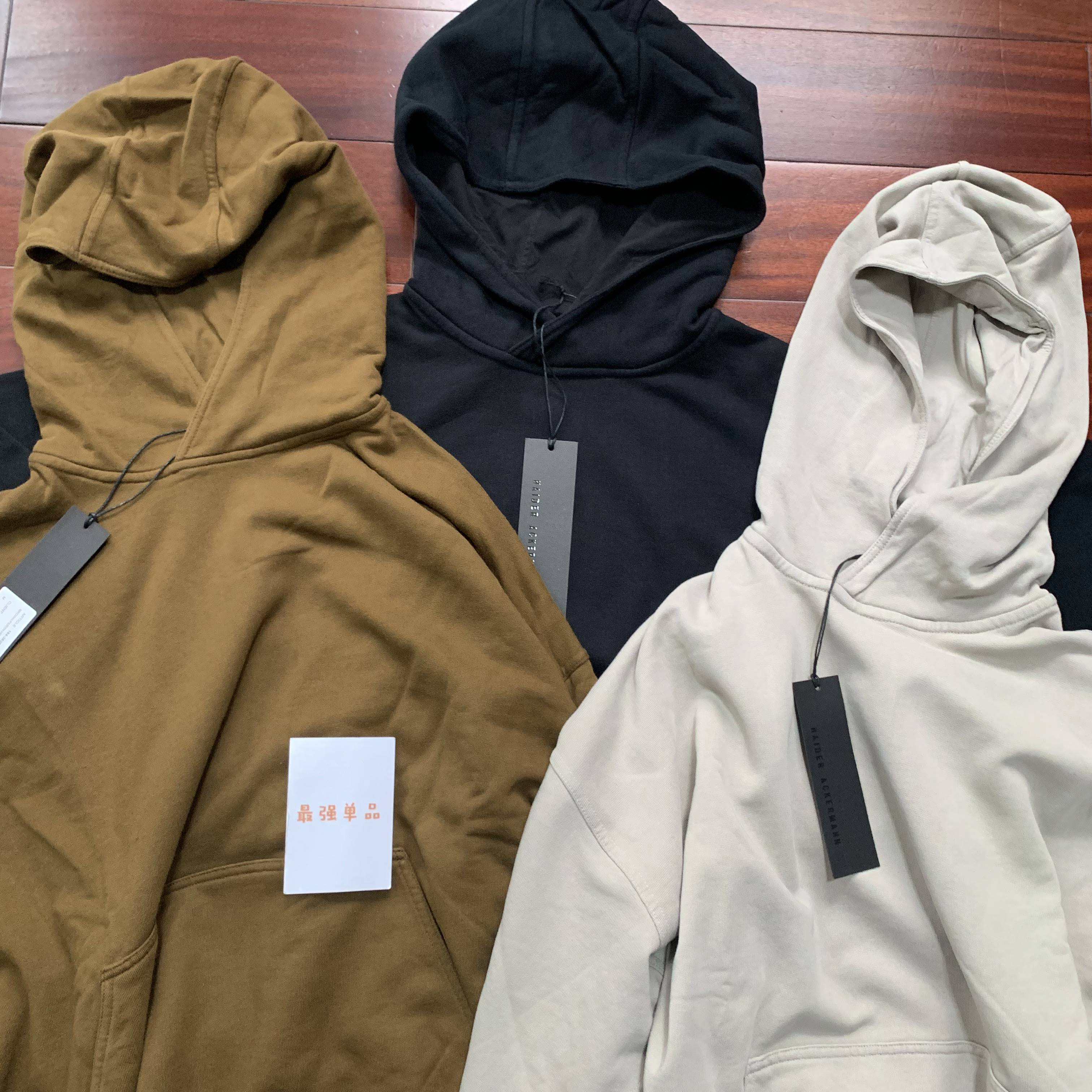 haiderackermannha侃爷jerry同款高街os宽松连帽卫衣